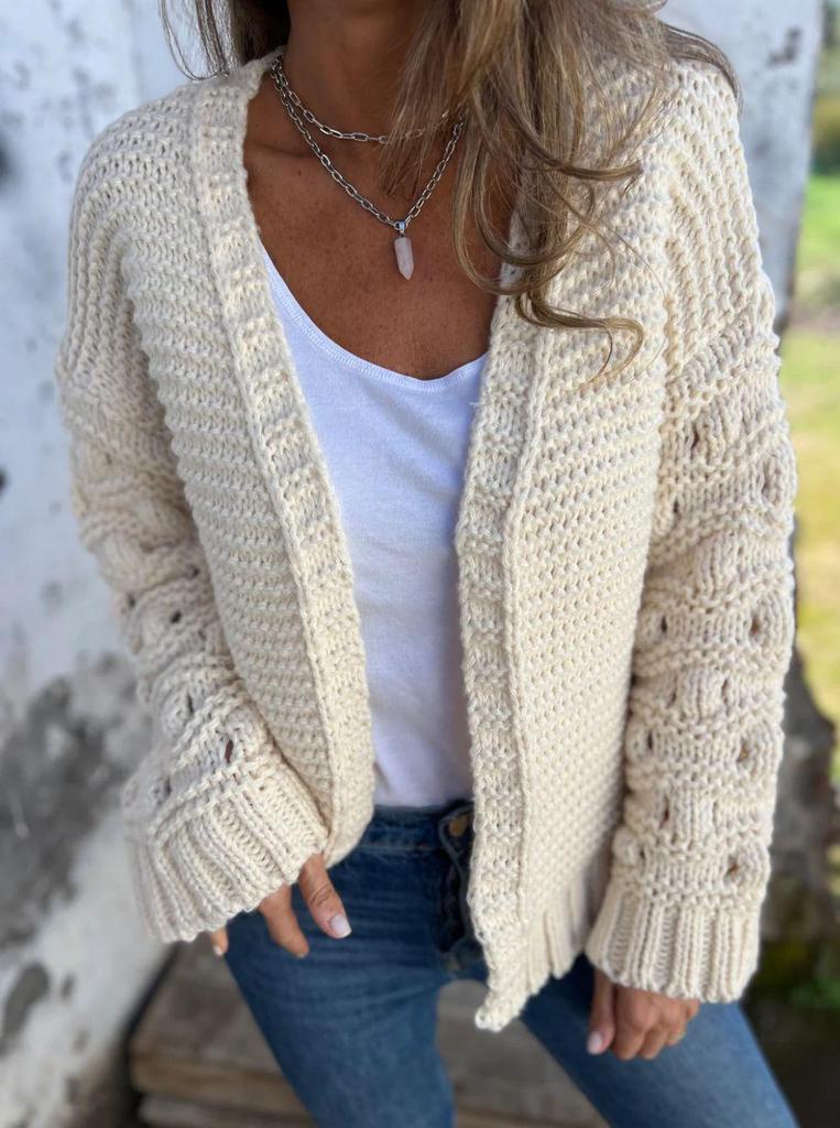 2024 Winter Women's Fashion Solid Color Wool Cardigan