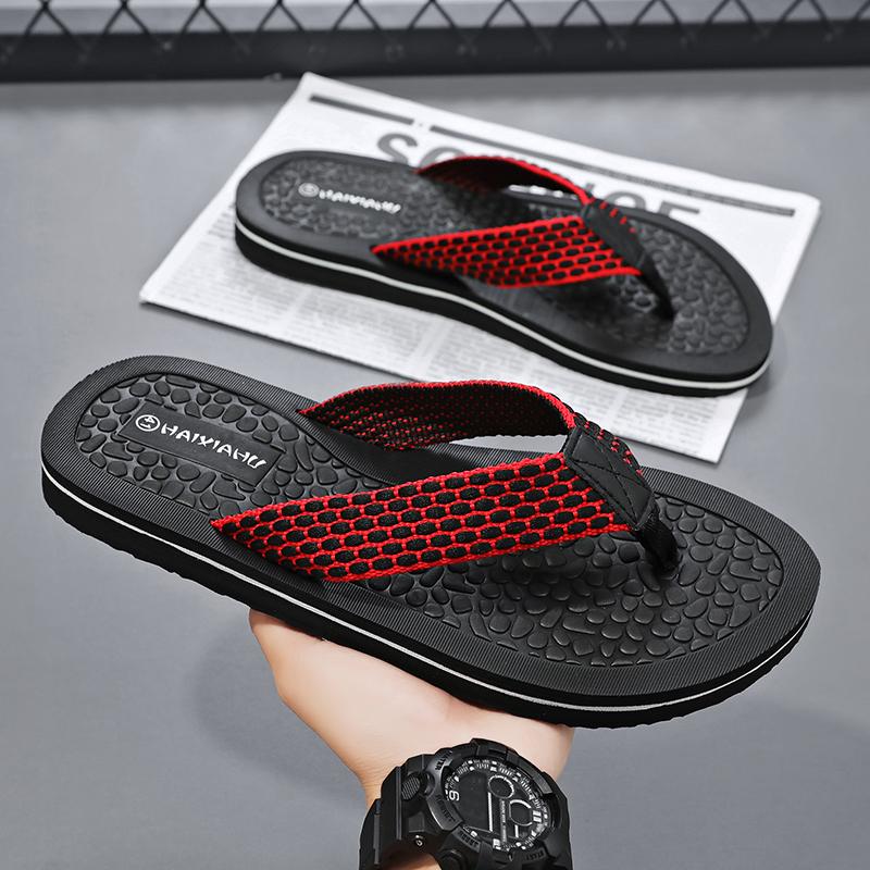 Flip-Flops For Men Summer Anti-Skid Breathable Home Outdoor Comfortable Slippers Daily Casual Regular Flip-Flops