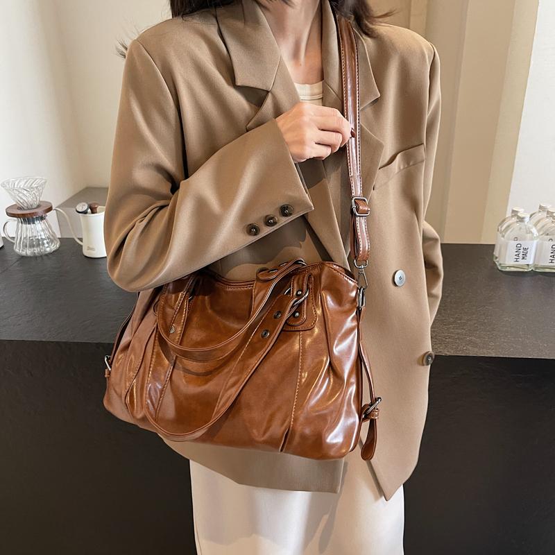 Minimalistische Damenhandtasche mit großem Fassungsvermögen, modische Schultertasche, einfache und lässige Tragetasche, geeignet für den täglichen Gebrauch und zum Einkaufen