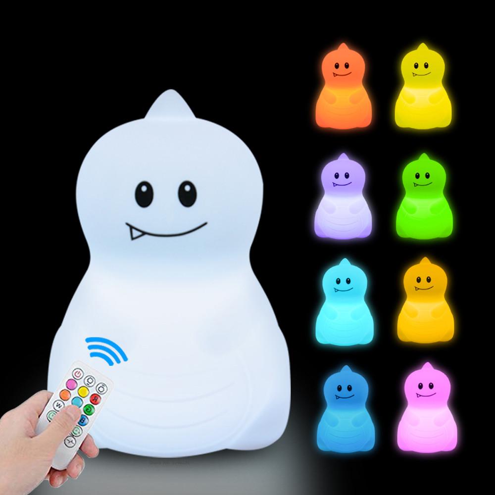 Eule LED-Nachtlicht, Touch-Sensor, Fernbedienung, 9 Farben, dimmbar, Timer, wiederaufladbar, Silikon-Nachtlampe für Kinder, Baby, Geschenk