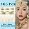 165/180Pcs Fake Nose Studs Crystal Rhinestones Stick On Body Gems No Piercing Decor For Face Lip DIY Festival Accessories