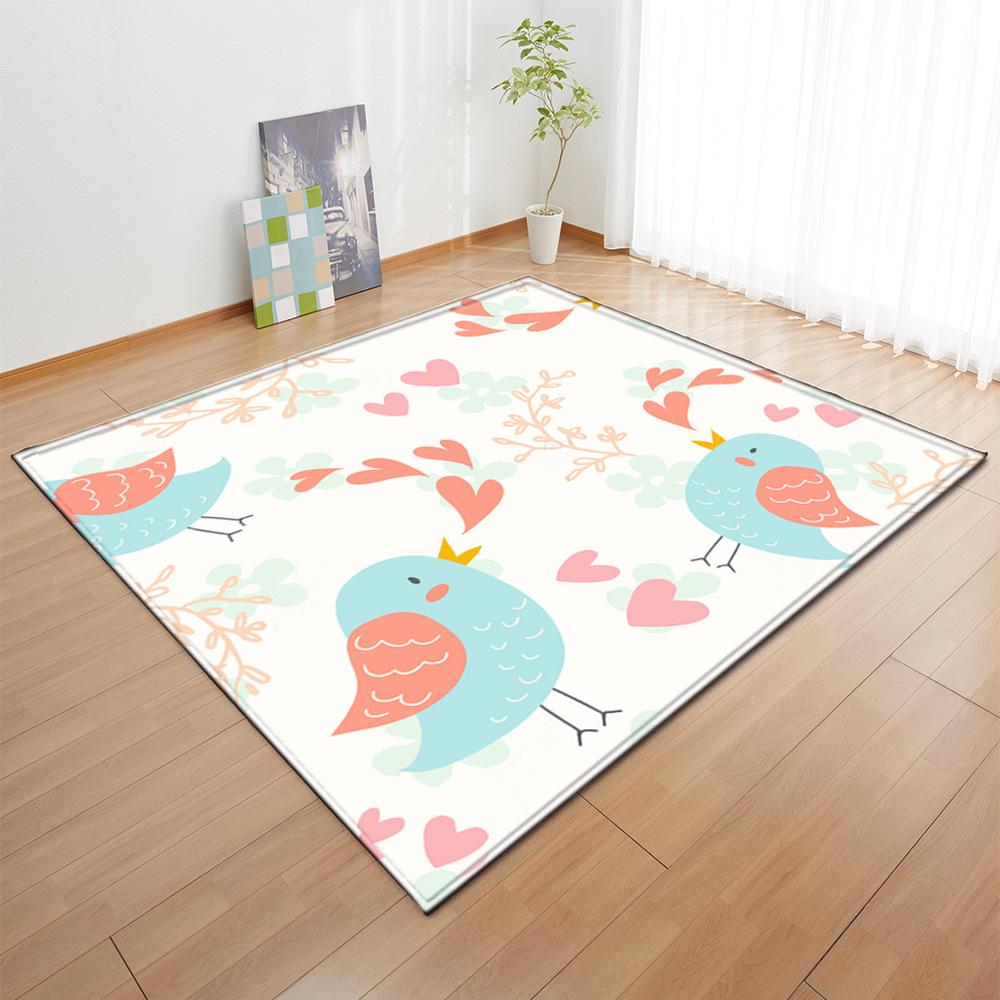 Textured Large Carpet Feather Wind Bedroom Floor Mat