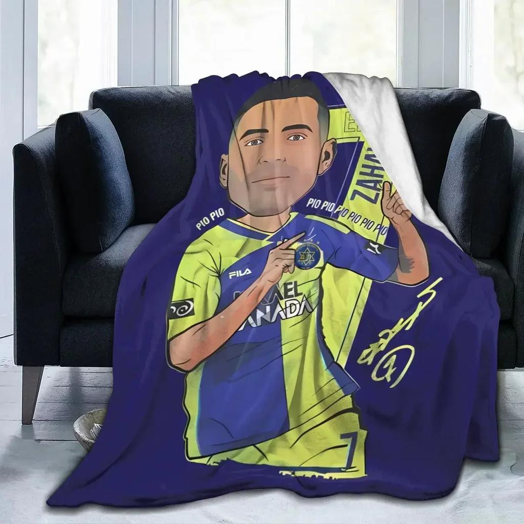 Plaid Polaire Toutes Saisons Maccabi Tel Aviv Ultra Doux en Flanelle Imprimé Numérique Premium Microfibre Polaire Moelleuse