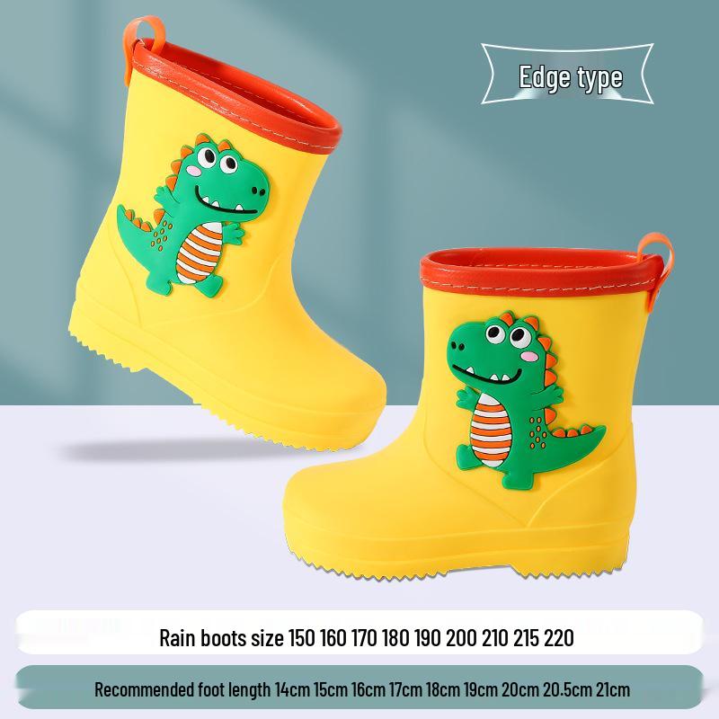 Kids' Non-slip Waterproof Cartoon Rain Boots with Drawstring