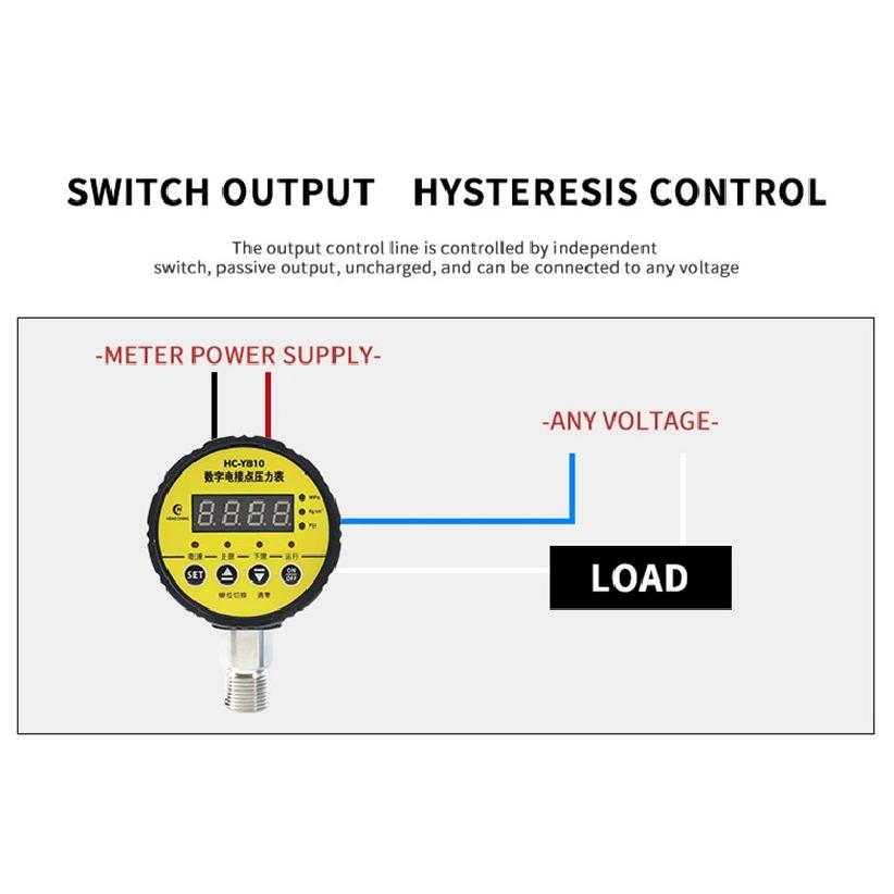 Digital Pressure Switch  Vacuum Digital Electric Contact Water Pump Pipeline Fire Negative Differential Pressure Gauge