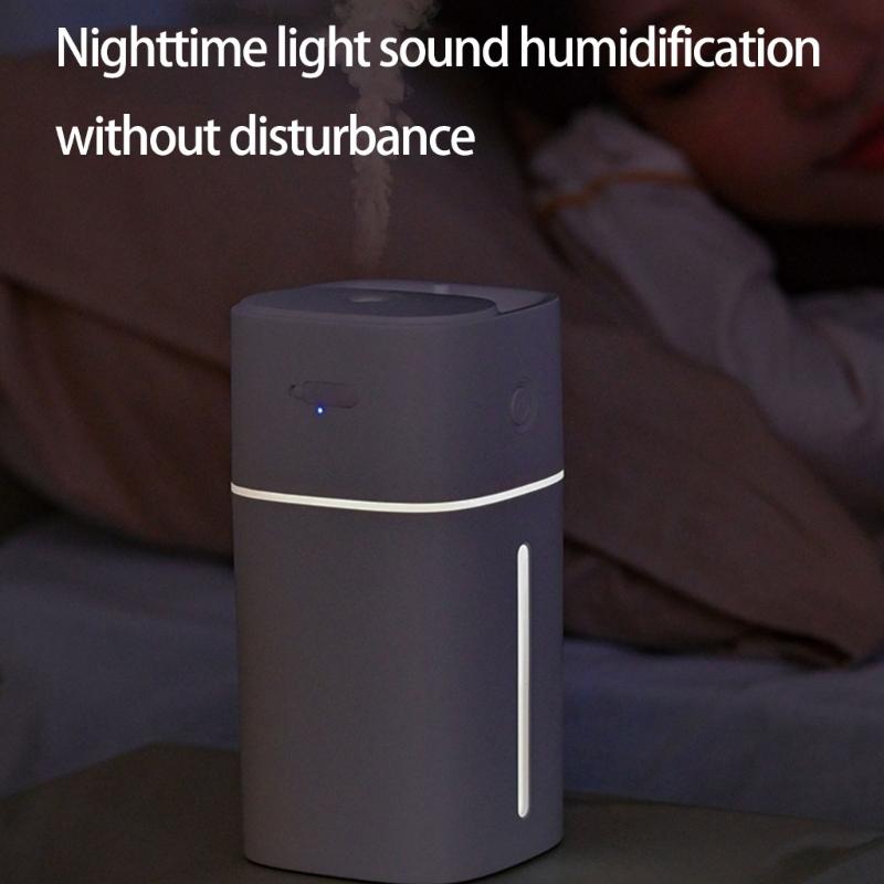 Quiet Battery Powered Humidifier For Baby Nursery Bedroom Car With Builtin Mood Light And Auto Shutoff