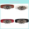 Fashion Pu Leather Wide Waist Belt For Dresses And Coats With Hook Closure For Stylish Outfits