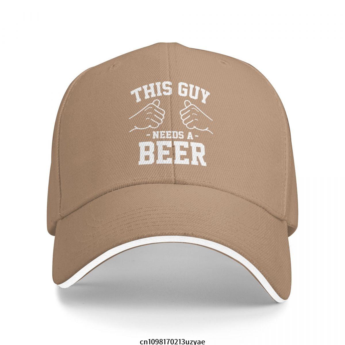 This Guy Need Beer Baseball Caps Hip Hop Sandwich Cap Men Women Adjustable Outdoor Sport Hat One Size
