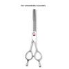 Professional Pet Grooming Scissors Set 6.5 Inch Stainless Steel Flat Curved Tooth Fishbone Fluffy Thinning Shears Dogs
