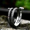 BEIER 2023 New Vintage Stainless Steel Snake Ring With Green Eyes Cool Animal Women's Ring Special Jewelry Wholesale Gift