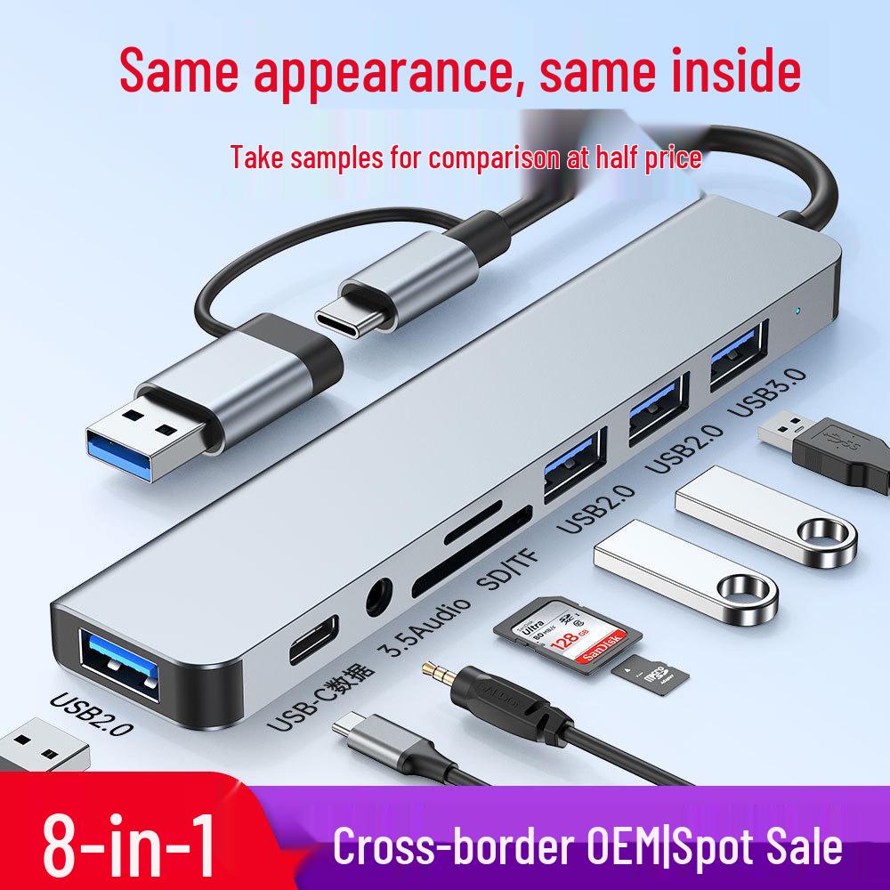 USB-C Expansion Dock: 7-in-1/8-in-1 Laptop, Tablet, Phone Hub Converter