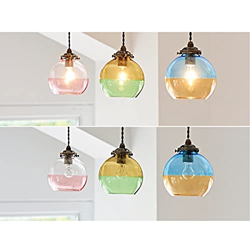 Interform LT-1594BL Albica Pendelleuchte mit LED-Birne, Blaues Glas, Zweifarbig Gold