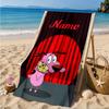Custom Name Cowardly-Dog Adventure Beach Towel Microfiber Beach Towel, Lightweight and Quick-Dry, for Summer Travel, Swimming Pool Gift