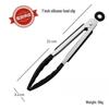 Silicone High-Temperature Resistant Tongs - Ideal for Grilling, Frying, and Bread - Stainless Steel Kitchen Tool