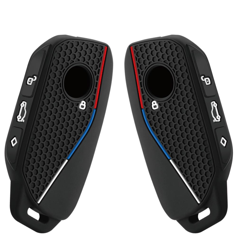 Silicone Holder Key Cover Accsesories Car Key Case Keychain For Bmw Series 7 735I 740Li X7 X1 U11 I7 G07 Lci Xm