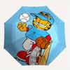 1pc Garfield Home Essential Cute Cartoon Umbrella, Portable Folding Umbrella with Durable Iron Frame 8 Ribs, 076