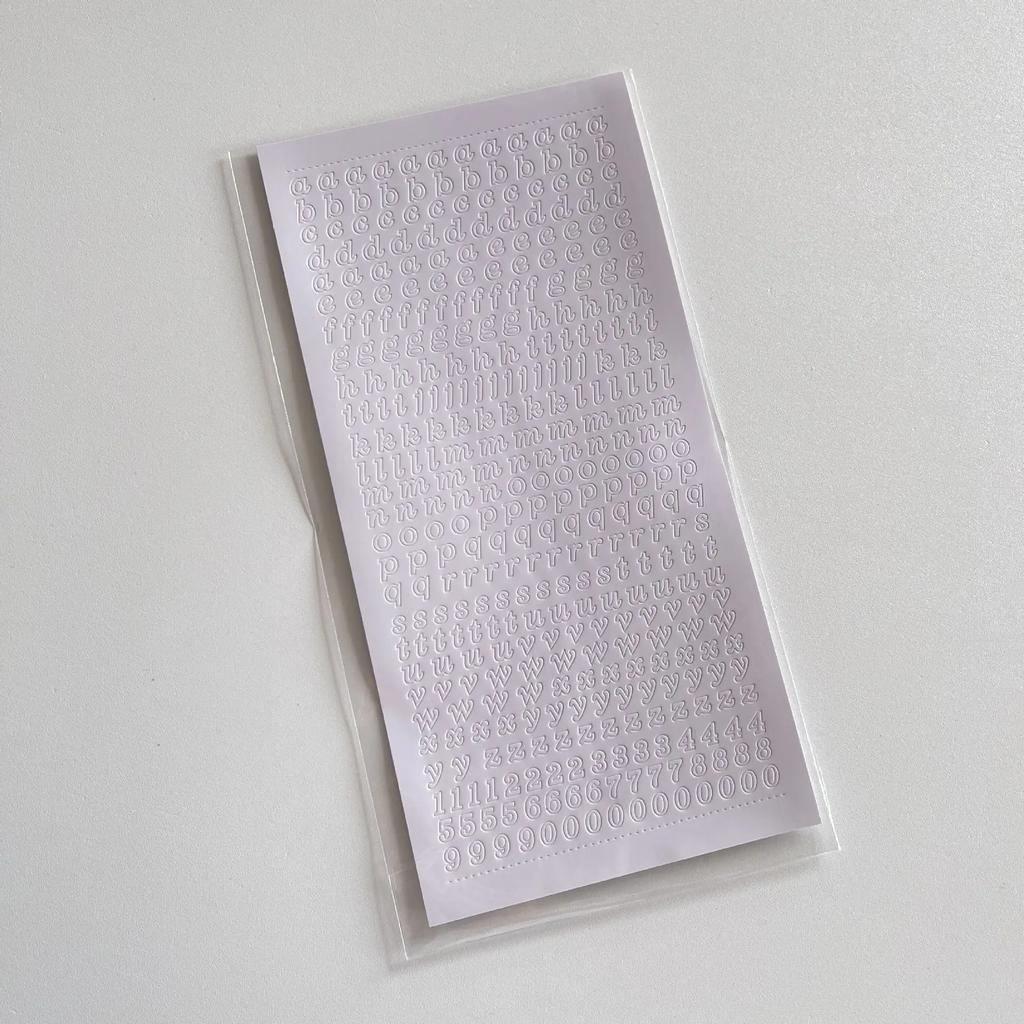 Letter Number Letter Stickers for DIY Idol Card Album Bronzing Gold Silver Scrapbooking Diary Sticker Korean Stationery 1Sheet