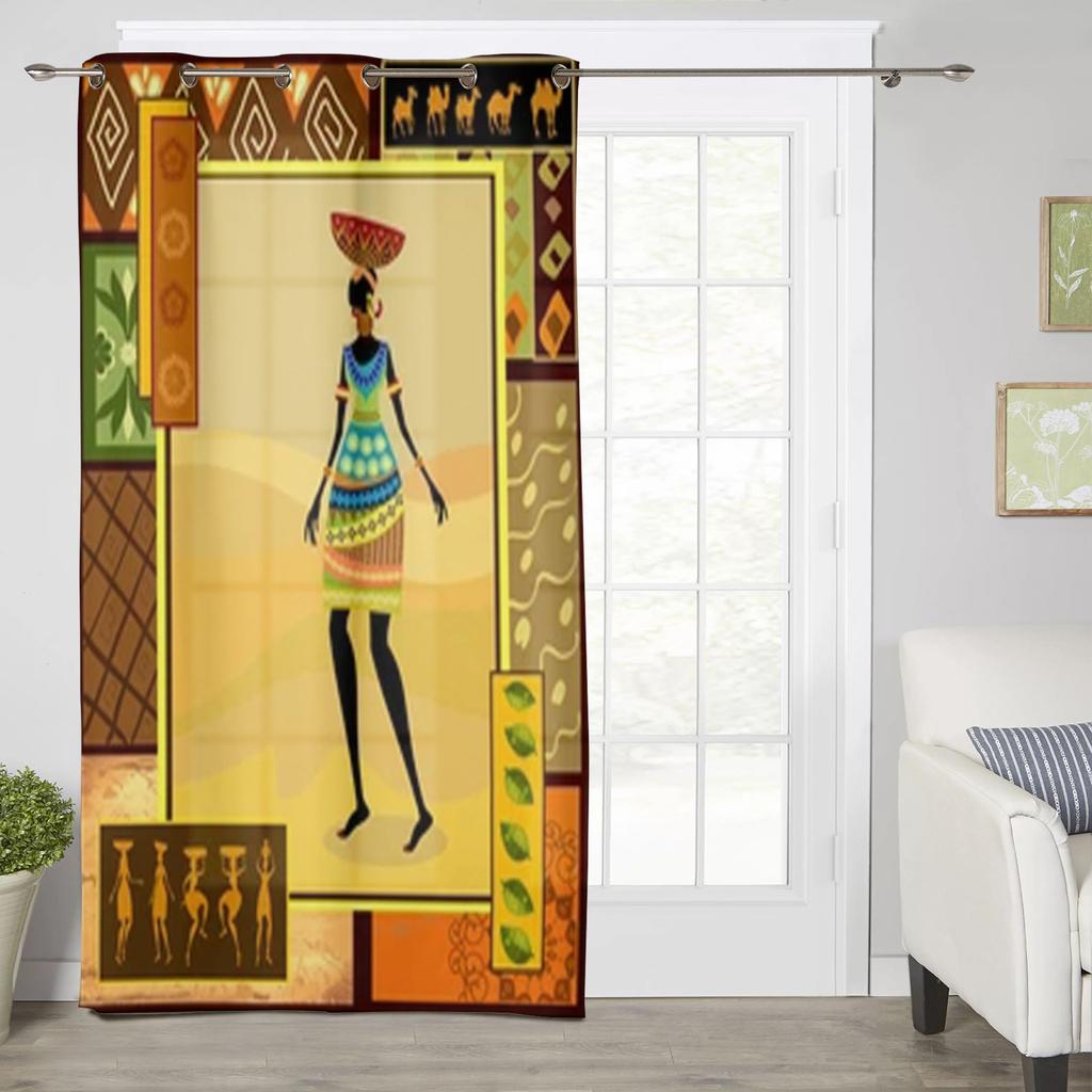 Afrykańskie dziewczyny zasłony okienne do salonu luksusowy wystrój sypialni zasłony kuchenne dekoracje okienne zasłony