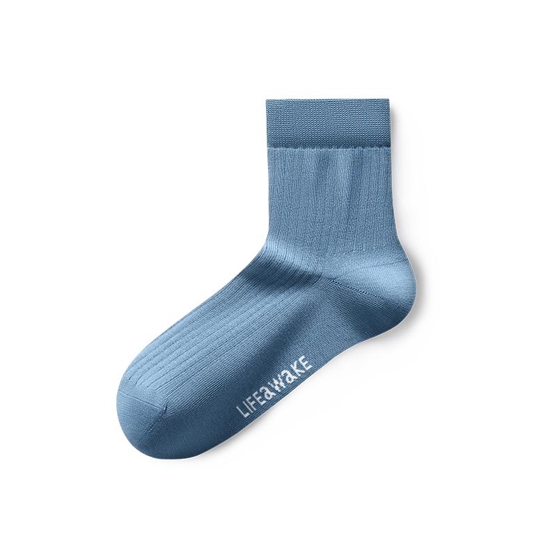 HLA Men s Mid-Tube High-Cotton Antibacterial Deodorizing Socks (5-Pair Pack) One Size