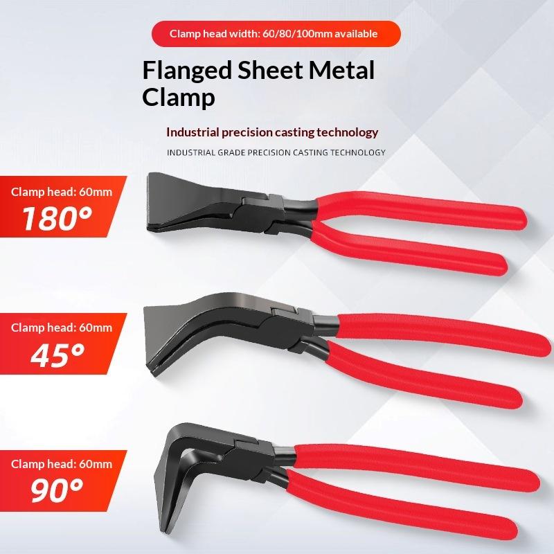 Metal Bending Pliers, Hand Seamers with Straight Jaw 45°& 90°& 180°, Sheet Metal Tools for Bending Flattening,