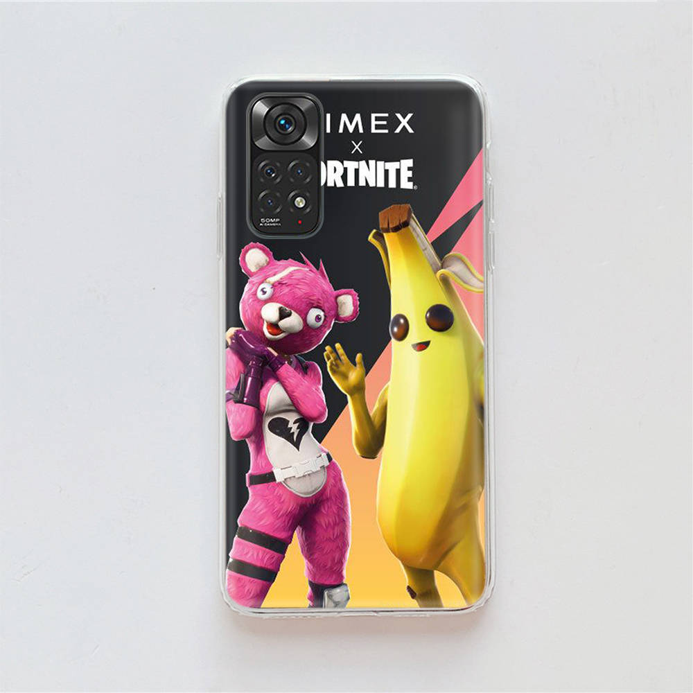 RT91 Fortnite Play Case for Samsung A04 A14 A23 A34 A54 M23 M33 M52 M53 Realme 10 9 C30S C35 C55 VIVO Y02S Y21 Y33S Y51 X80 Pro Clear Cover