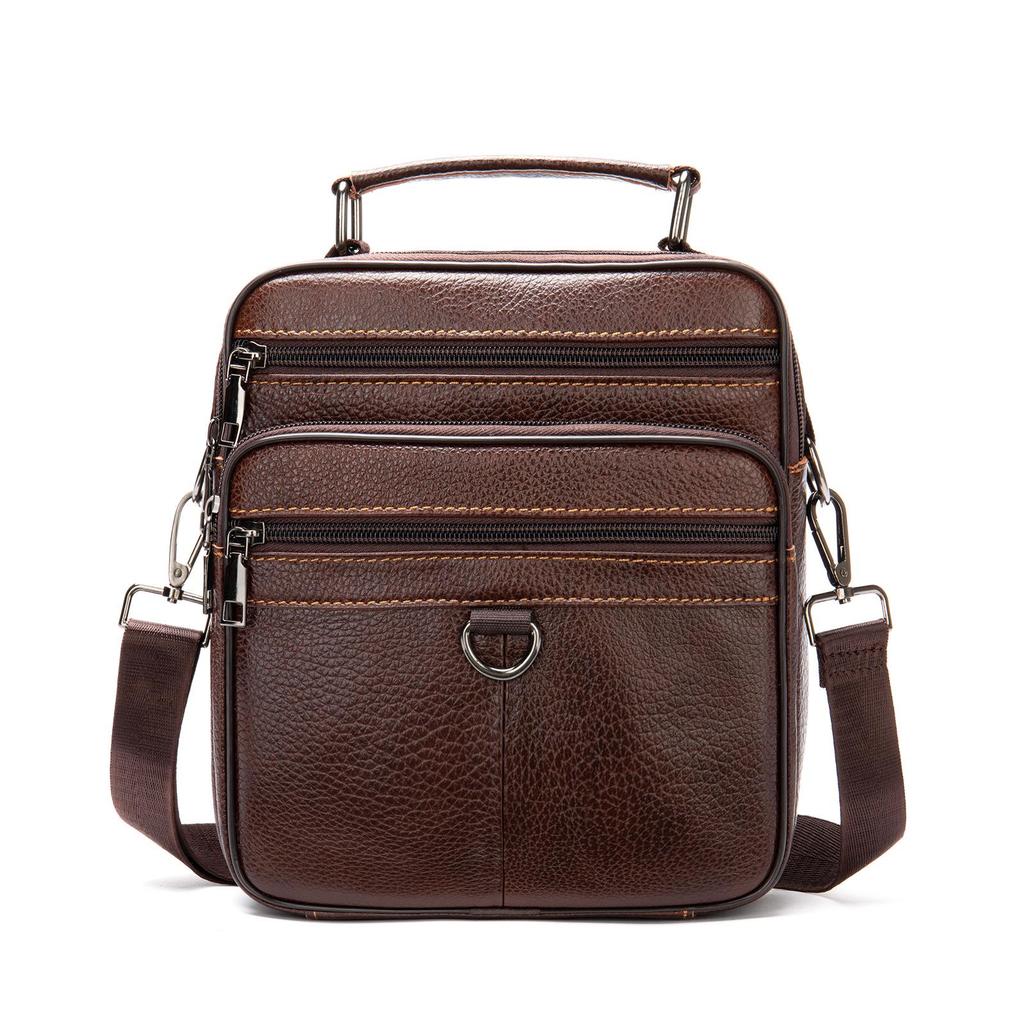 Malunte Geantă de Umăr Crossbody pentru Bărbați din Piele Naturală - Business Casual Piele de Vacă Strat Superior