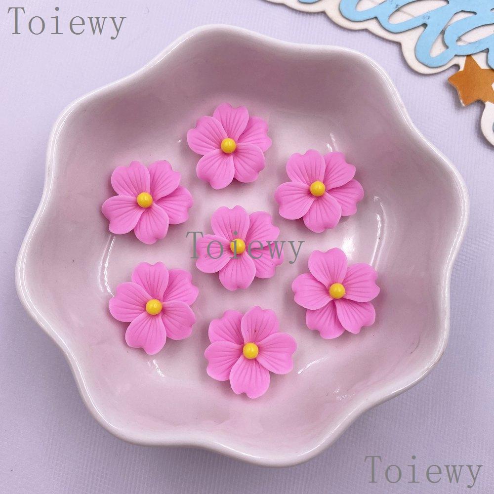 30 Piezas Resina Kawaii Colorido 16mm Flor Espalda Plana Piedra Gema Scrapbook DIY Boda Navidad Arte Decoración Accesorios para Joyería Manualidades