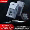 Futhope Glovebox USB Hub For Tesla Model 3 Model Y -2023 Digital Display Splitter Док-станція Data Tansmission
