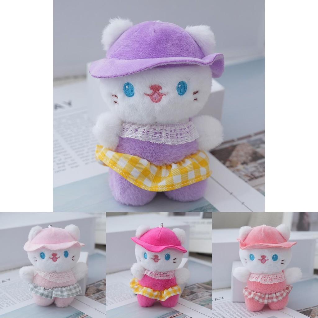 Charming Plush Cat Keychain Lovable Small Toy Doll With Yutu Velvet Material