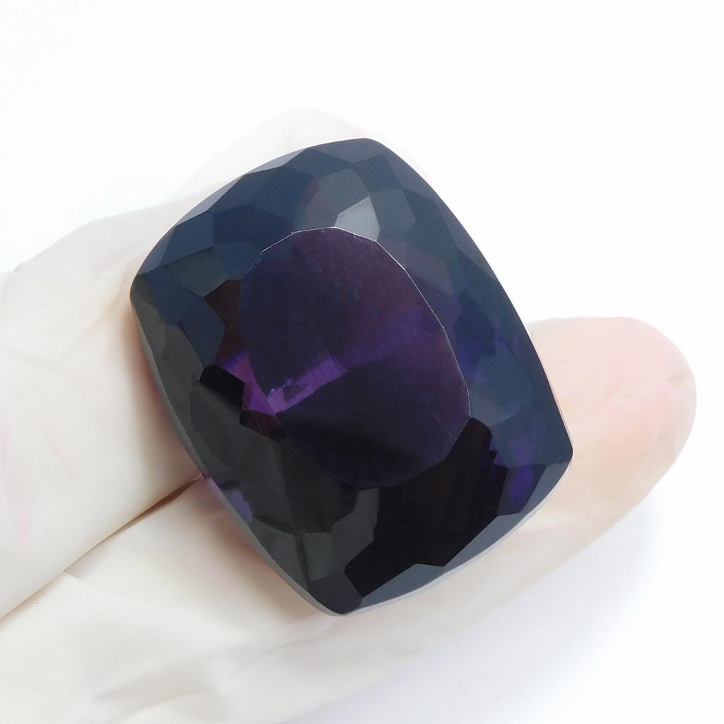 Natural Purple Amethyst Loose Gemstone 96.70 Ct Cushion Cut for Jewelry Making and Gem Collections