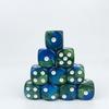 High Quality 10Pieces/Set 16mm Double Color Dazzling  Acrylic Round Corner 6 Sided D6 Point Dice For Family Board Games