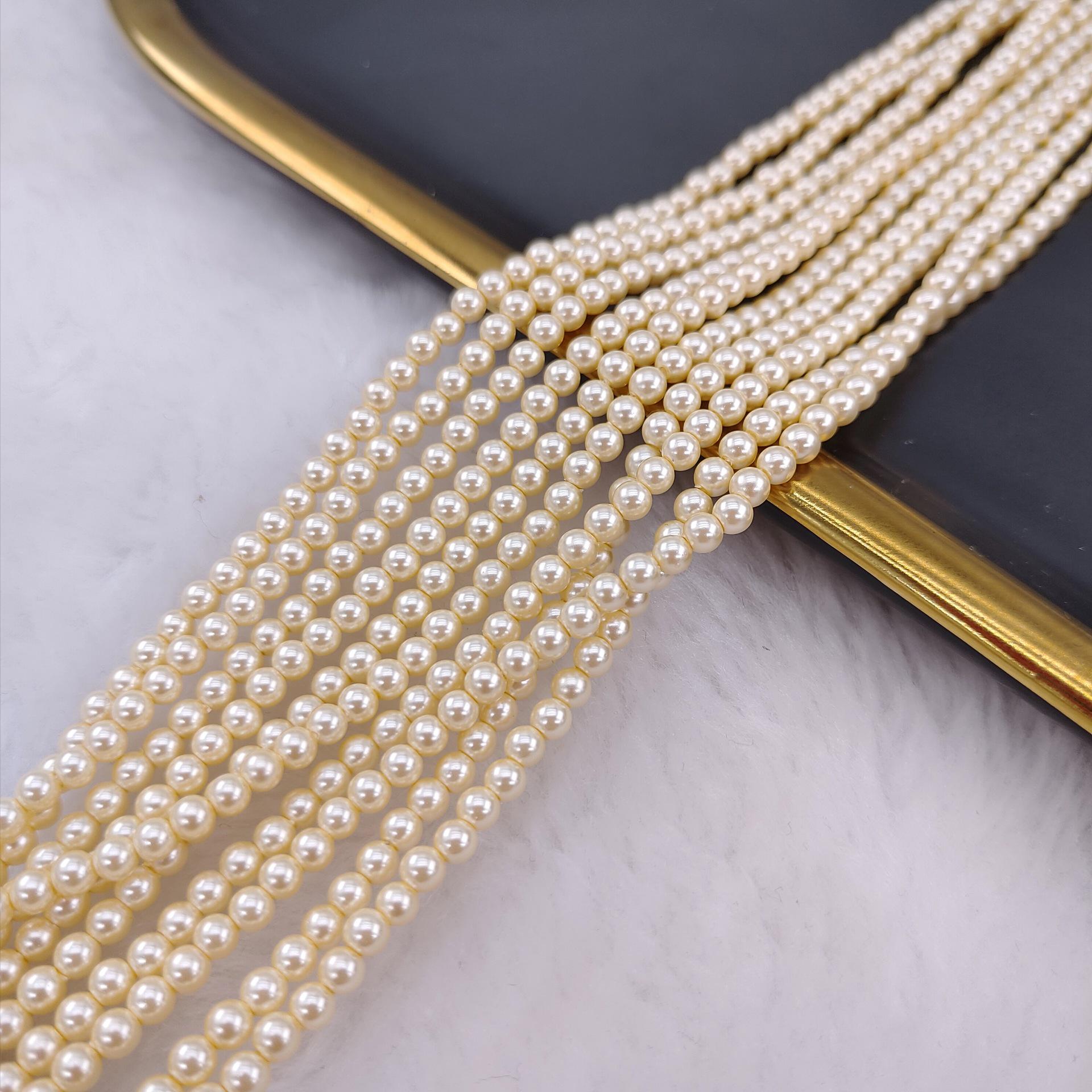 

Маленькие бусины из жемчуга и хрустального стекла с прямым отверстием для самостоятельного изготовления 3mm ~140pcs per strand