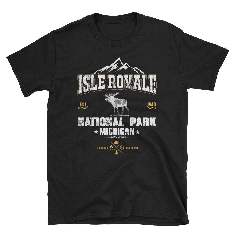 

Vintage Style National Park Isle Royale Michigan Short-Sleeve Unisex T-Shirt L