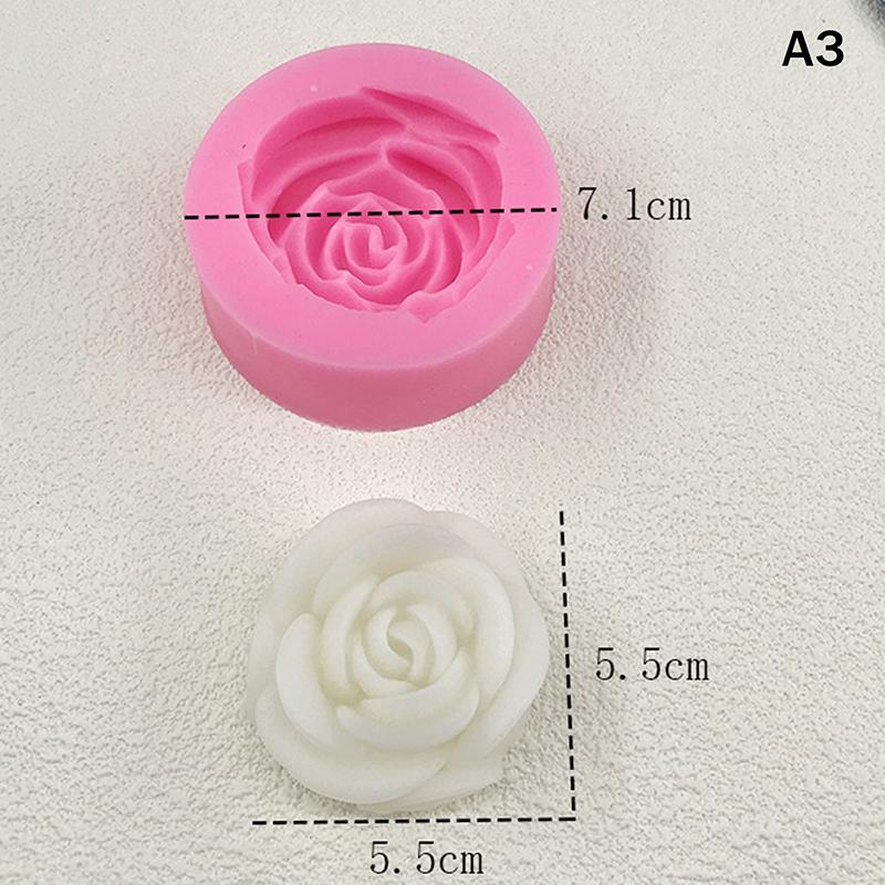 1Pc 3D Rose Design Silicone Mold - DIY Tool For Chocolate Cake Fondant Wedding Cake Baking Flowers Soap Decorating Craft