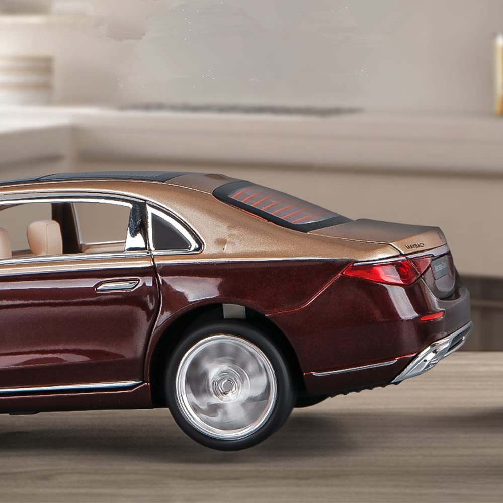 Benz Maybach S680 Sound Light Alloy Metal Car Model Gift Collection Model Car Gift Present & 1/24