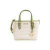 New Jet Set Travel Coated Canvas Tote Bag Shopping Bag Shoulder Bag Handbag Extra Small Women's White & Green 35T9GTVT0B-306