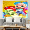 CoComelon Print Tapestry, Backdrop, Easy Setup, Ideal for Bedroom, Office & Living Room, with Aesthetic Wall Hanging Decor.