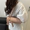 Trendy Cool Bowknot Tubular Cylindrical Pu Shoulder Bags Girly Handbag Armpit Bag Women  Design Sense Commuter Bags Gifts