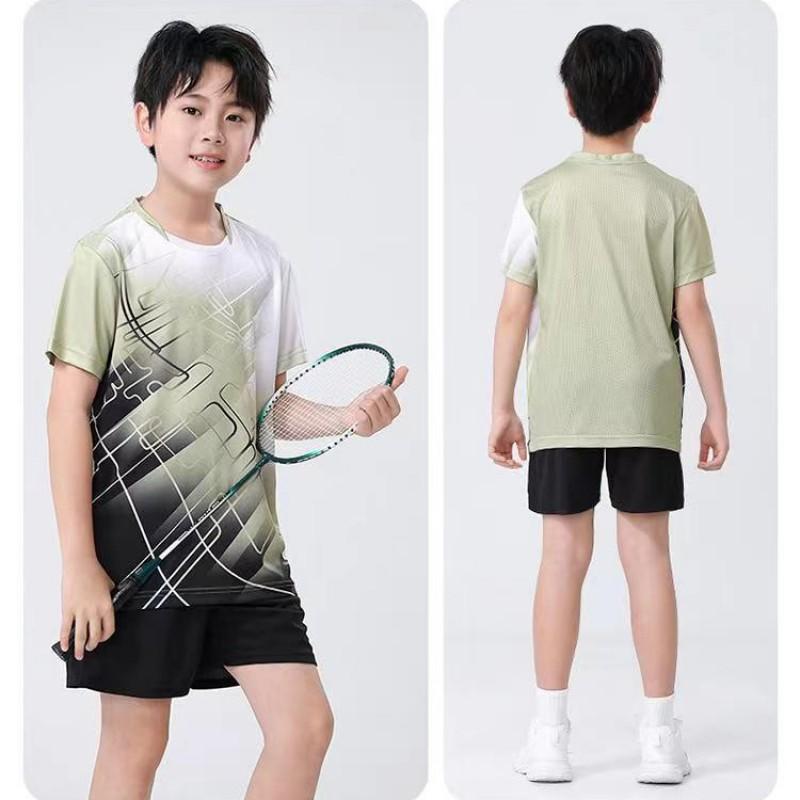 Kids Adult Badminton Tennis Volleyball Training Set Quick Dry Breathable Sport Wear Unisex Athletic Outfit
