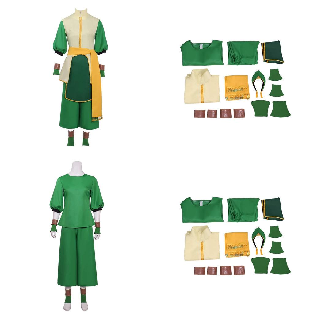 Avatar La Leggenda di Aang Toph Costume Cosplay Per Role Play Anime