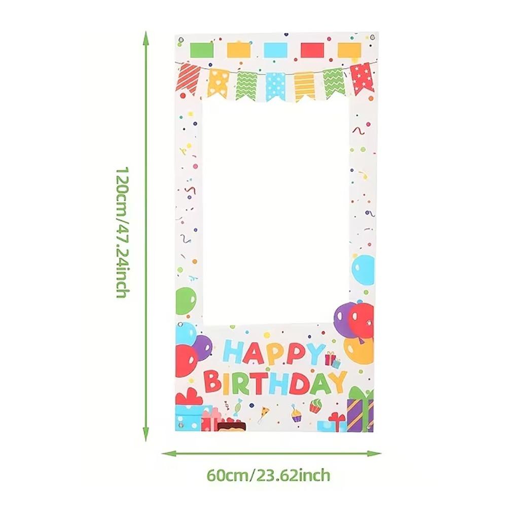 Cartoon Party Backdrop Banner Multicolor Birthday Party Decoration Fun Photo Session