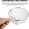 DOITOOL Stainless Steel Deep Fry Basket Round Wire Mesh Fry Basket with Folding Handle for Kitchen Frying