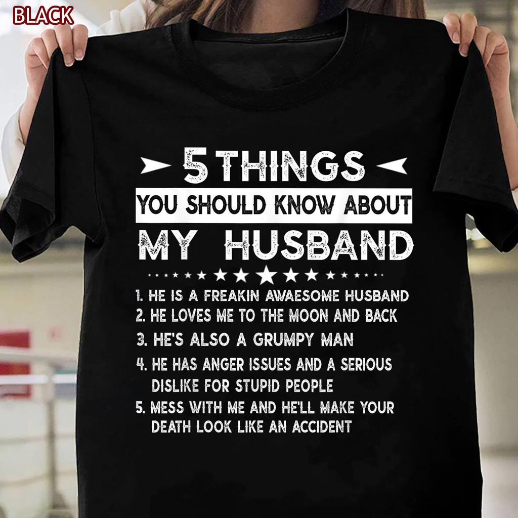Couple Love Gift From Wife, 5 Things You Should Know About My Husband T-shirt