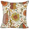Invisible Zipper Throw Pillowcase Famous Art Floral Home Decor Satin