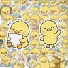 50pcs Cute Little Yellow Duck Doodle Stickers Tablet And Laptop Stickers Phone Decorations Birthday Gift Box Stickers for Pads