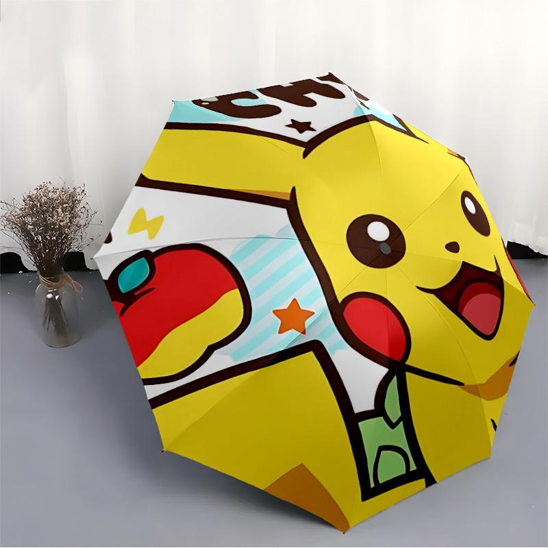 Pikachu, Pokémon Automatischer Regenschirm mit Faltfunktion - Reise Regenschirm, Perfektes Geschenk für Geburtstag, Weihnachten a0827098