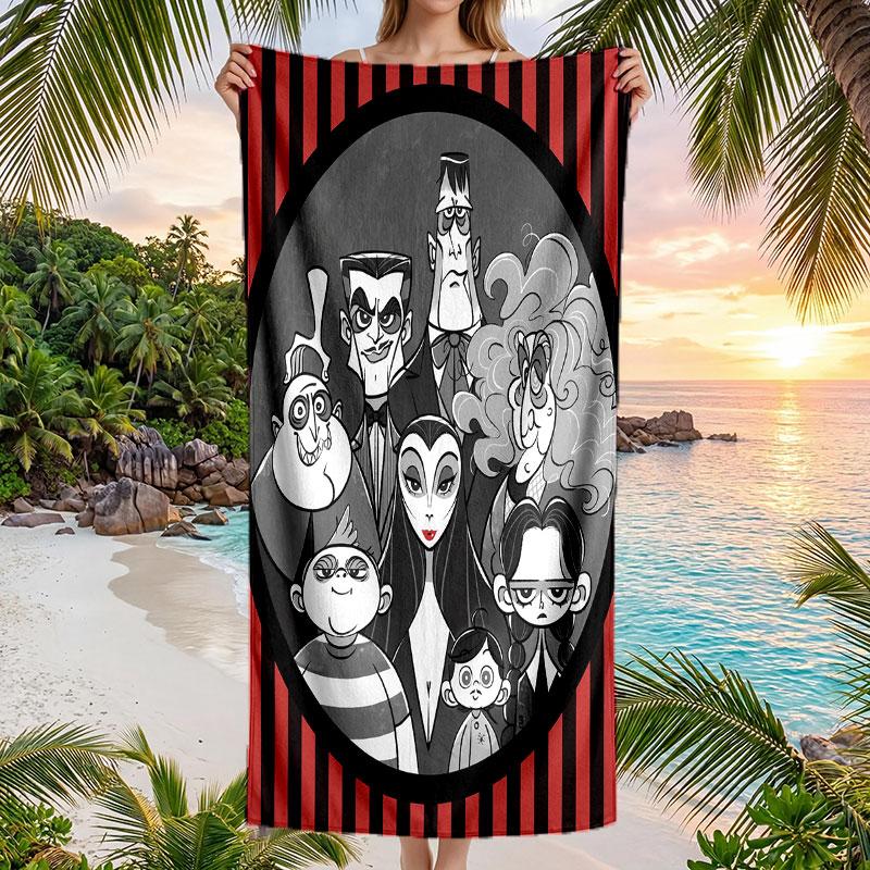 Large Beach Towel Quick Dry Absorbent Towel For Beach IndoorThe Addams Family