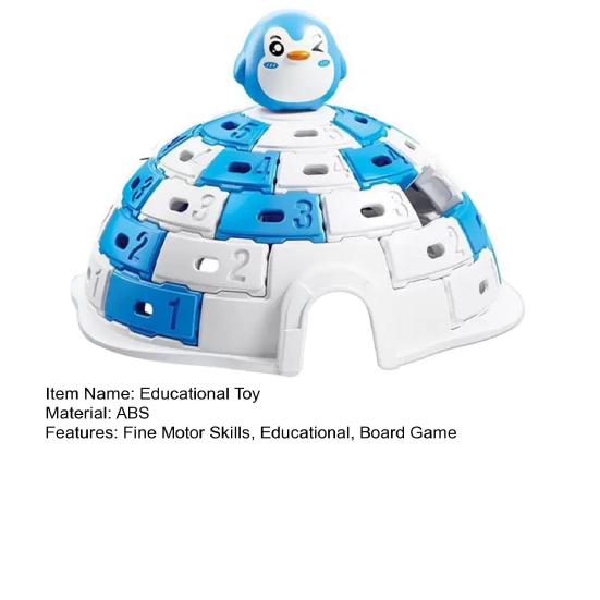 Tier-Schneehütte Brettspiel 2 Spieler Pinguin Küken Capybara Iglu Eisstein Schlagspiel Lernspielzeug Kleinkinder Jungen Mädchen Geschenk