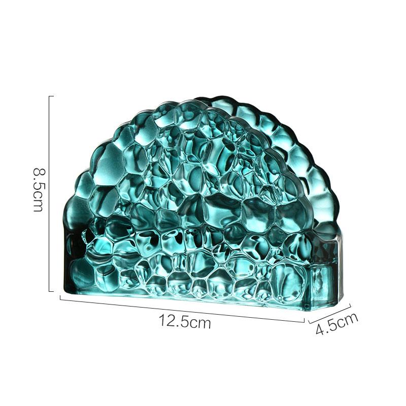 Nordic Vintage Glass Tissue Holder Desktop Decoration Home Napkin Holder El Cafe Storage Rack Tower Holder Servilletero
