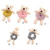 Girls Plush Rabbit Hair Rope Lovely Fluffy Scrunchies Cartoon Bear Elastic Bands